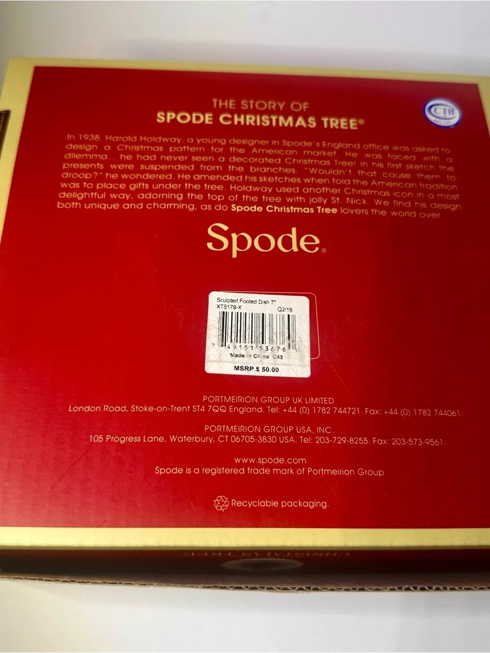 Spode Christmas Tree Sculpted Footed Candy Dish 7
